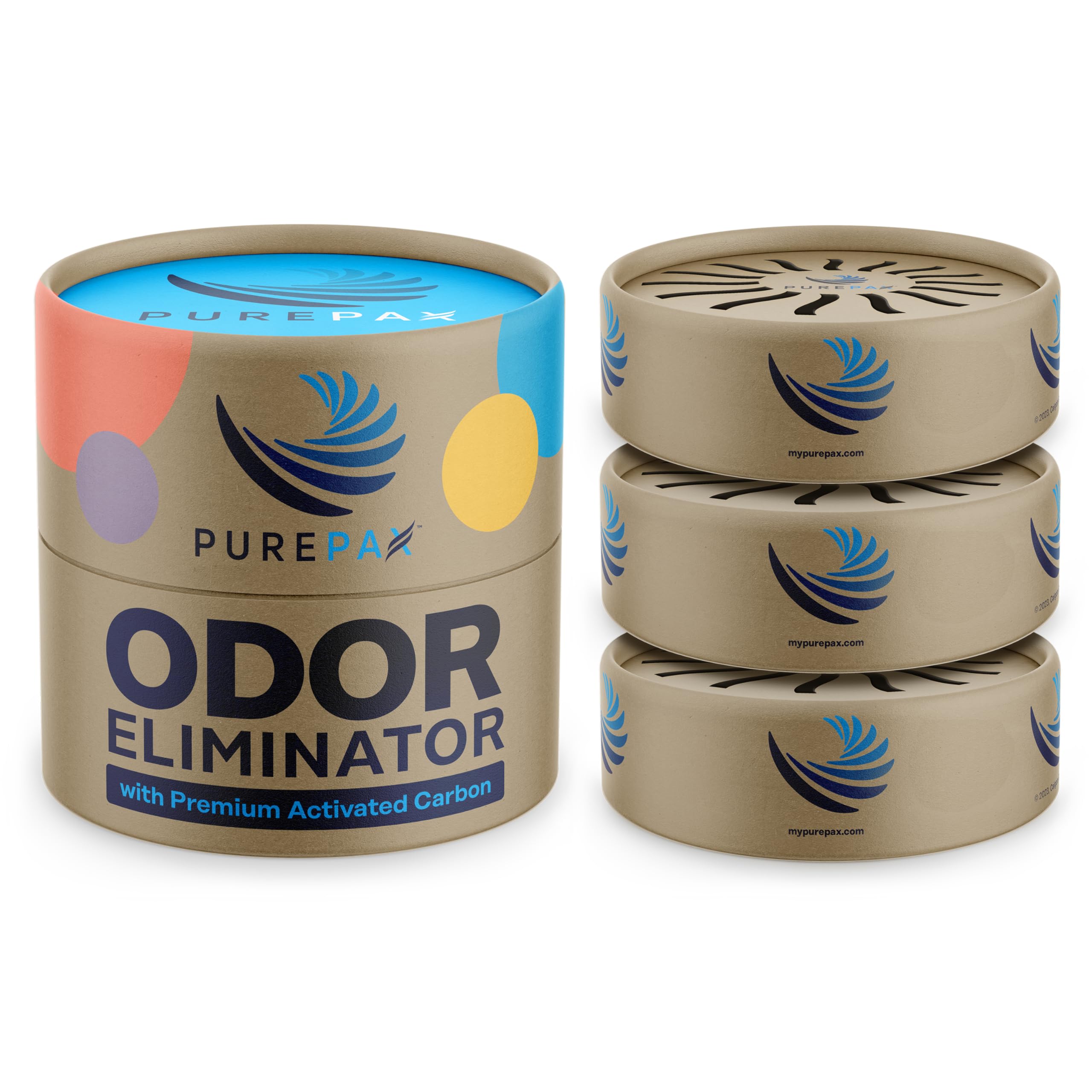 Purepax Odor Eliminator Premium Activated Carbon Charcoal Unscented 3 Pack   Strong Odor Remover For Small Spaces: Shoes, Kitche